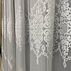 Бамбукова тюль з шикарною вишивкою №16150 у вітальню, спальню, фото 7