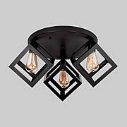 Чорна стельова люстра на 3 кубики (56-XPR160F-3 BK (400))