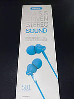 Навушники вакумні Remax RM-501 синій