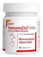 Иммунодол мини Dolfos ImmunoDol mini иммуностимулятор для кошек и мелких собак, 60 мини таблеток