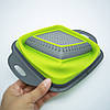Друшляк складний Leach basket DL193, Зелений / Силіконовий друшляк трансформер для овочів та фруктів, фото 6