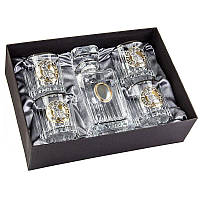 Набір для віскі «Кролик-23» Boss Crystal (платина, срібло, золото) (графин + 4 склянки)