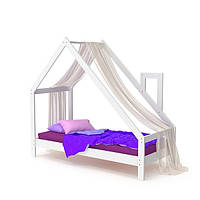Детская кровать-домик 80х190 (цвет: белый)