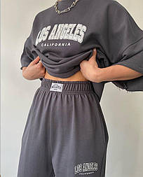 Жіночий костюм двійка Los Angeles - кофта з укороченим рукавом та джоггери