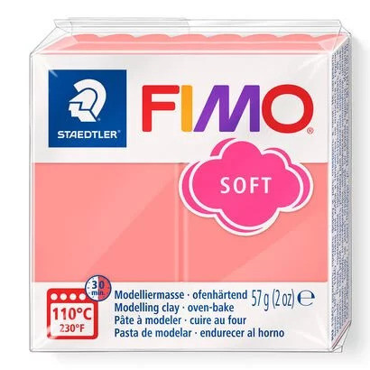 Полімерна глина пластика Фімо Софт Fimo Soft, Рожевий грейпфрут Т 20- 57 г