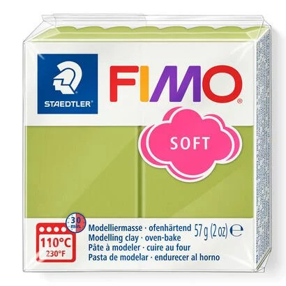 Полімерна глина пластика Фімо Софт Fimo Soft, Фісташковий, Т 50 - 57 г