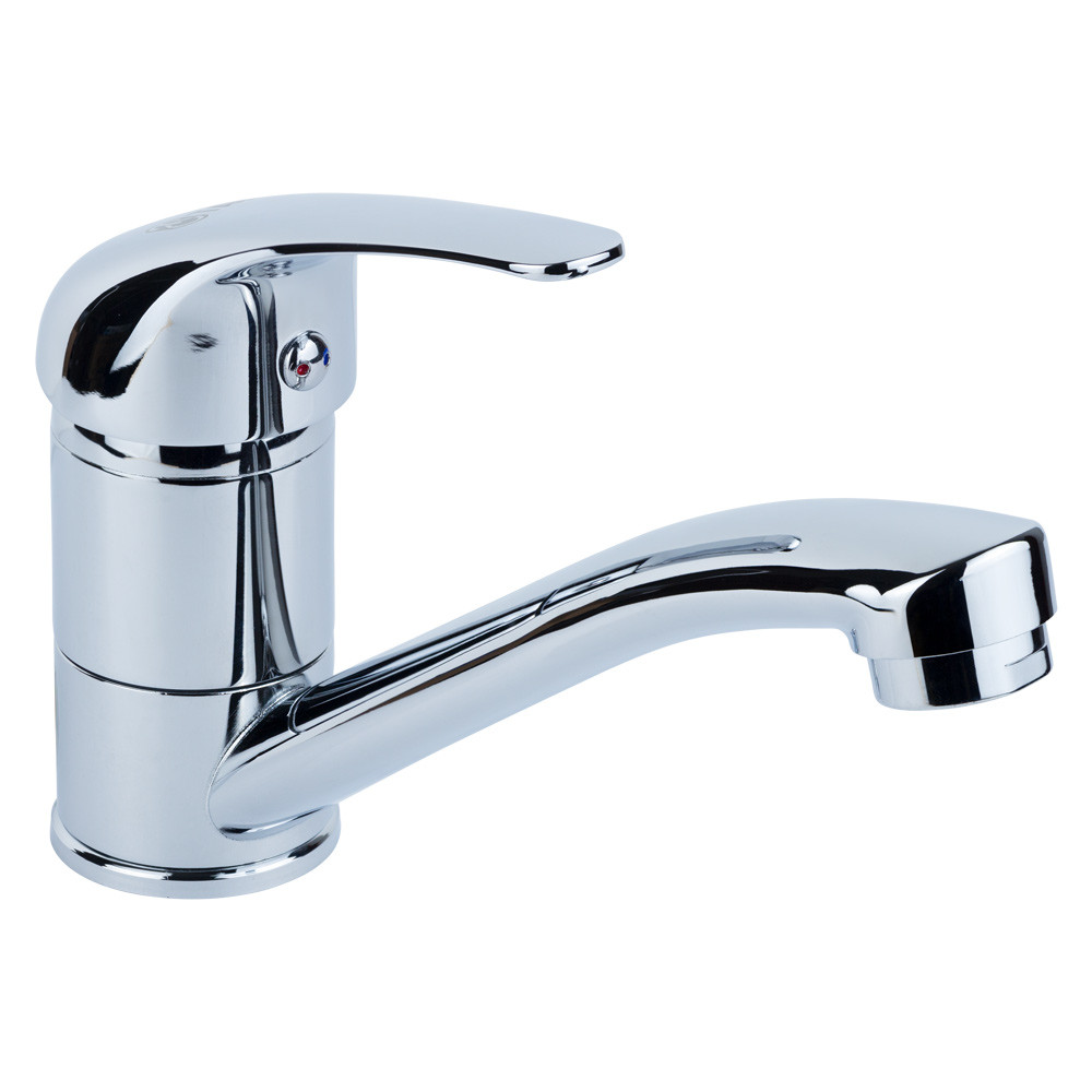 Змішувач TN Ø35 для кухні гусак прямий 150 мм на шпильці TAU (TN-2B142C) КРАТНО 2 шт!