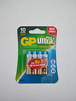 Батарейки GP Ultra + 1,5 V LR03 AAА (упак.4шт.) лужна