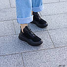 Жіночі чорні кросівки з натуральної шкіри та замші  41 р-р, фото 4