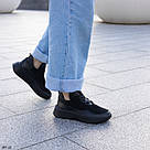 Жіночі чорні кросівки з натуральної шкіри та замші  41 р-р, фото 2