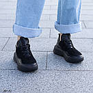 Жіночі чорні кросівки з натуральної шкіри та замші  41 р-р, фото 7