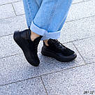 Жіночі чорні кросівки з натуральної шкіри та замші  41 р-р, фото 9