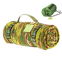 Флісова ковдра Nester Multicam Case 145*200 - плед для військових з чохлом