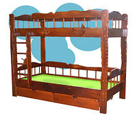 Кровать деревянная двухъярусная для детей Корабль
