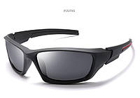 Очки солнцезащитные FUQIAN поляризационные для мужчин и женщин, защита UV400(УФ),черная оправа\линзы.