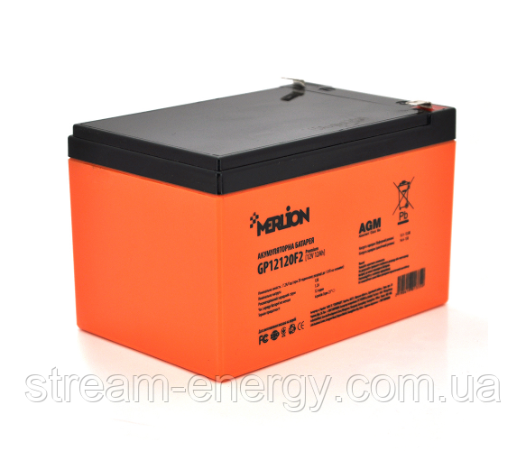 Акумулятор AGM Merlion (12В -12Ач) GP12120F2 PREMIUM