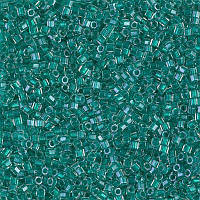 Бісер Miyuki Delica Beads Cut 11/0. Sparkling Dark Aqua Green Lined Crystal (DBC918). Рубка. Ціна за 5 грам