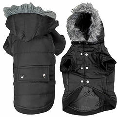 Flamingo Polar Black ФЛАМІНГО КУРТКА З КАПЮШОНОМ одяг для собак