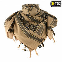Арафатка зсу хлопок койот, тактический шарф платок шемаг с черепами M-TAC Pirate Skull Coyote/Black, куфия