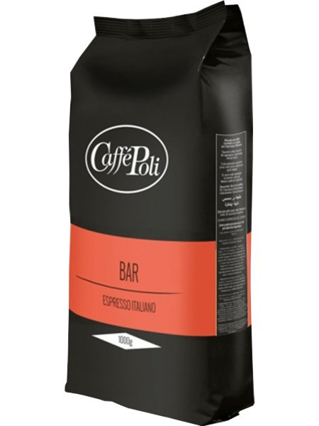 Кава в зернах Caffe Poli Bar Rosso Італія 1 кг (50/50)