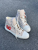 Кеды женские Converse x Comme Des Garcons Play High Top Beige