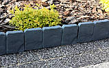 Бордюр садовий пластиковий ZetPlast 250 см x 22,5 см сірий, фото 8