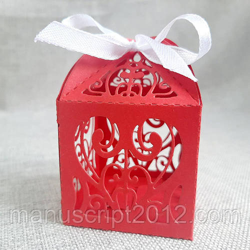 Коробка-бонбон'єрка червона 50х50х50 мм. (ID#1843101627), цена: 11 ...