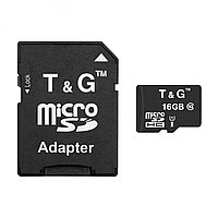 Мапа пам'яті T&G MicroSDHC 16gb UHS-1 10 Class & Adapter