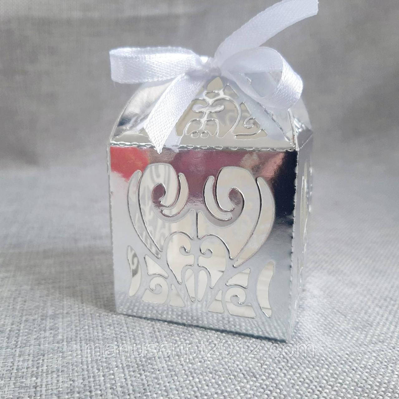 Коробка - бонбоньерка серебро 50х50х50 мм.: продажа, цена в Киеве ...