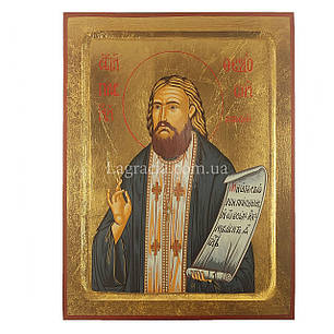 Писана ікона Святий Преподобний Феодосій Балтський 22,5 Х 28,5 см, фото 2