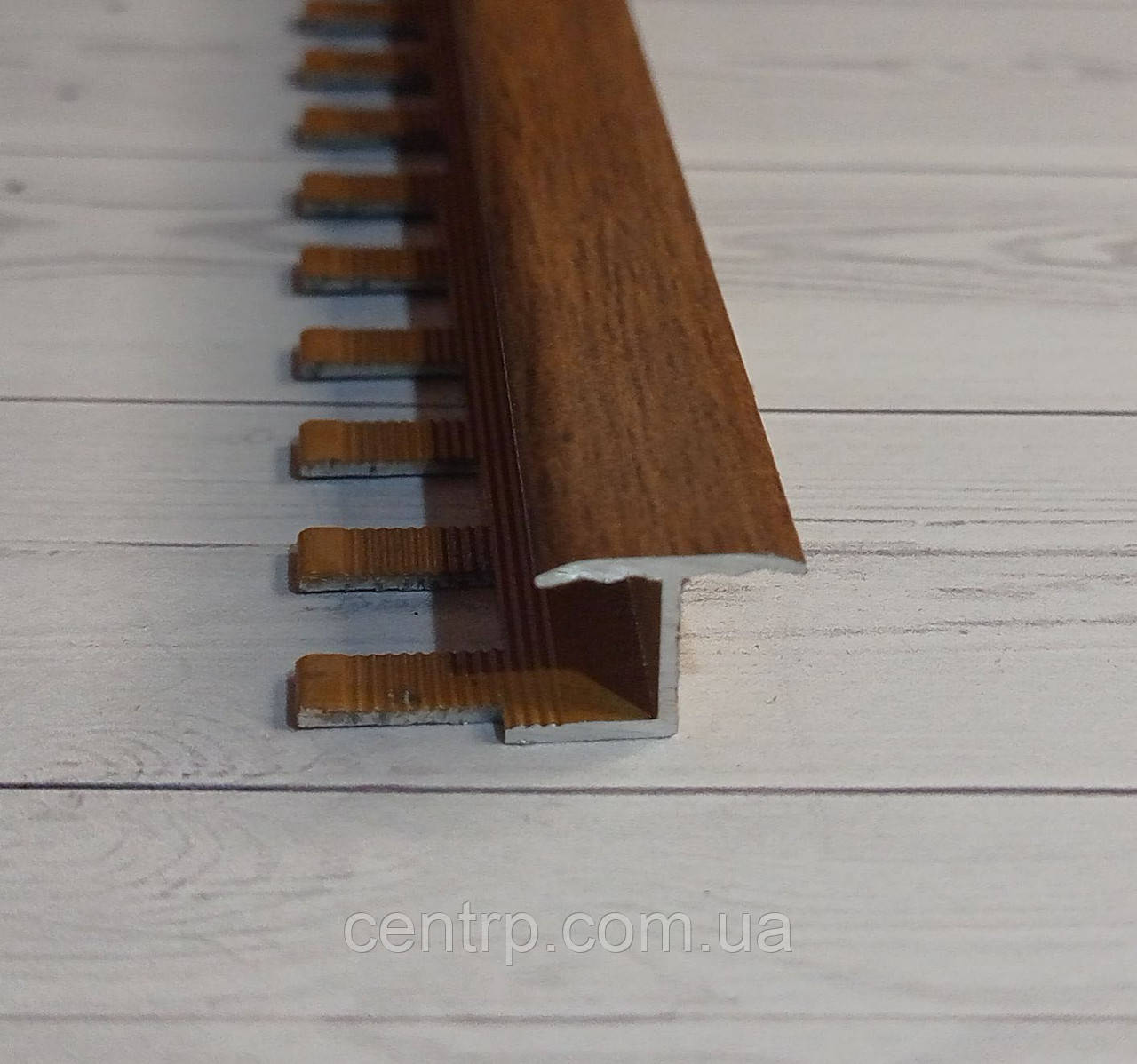Гнучкий Т-подібний профіль для плитки АПЗГ 14 (14 мм) L - 2,5 м Горіх (краш), фото 1