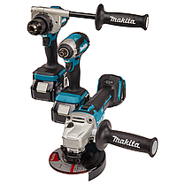 Професійний набір інструментів Makita DLX3155TJ (DDF486, DTD153, DGA504) : дриль-шуруповерт, ударний гвинтоверт,болгарка, фото 4
