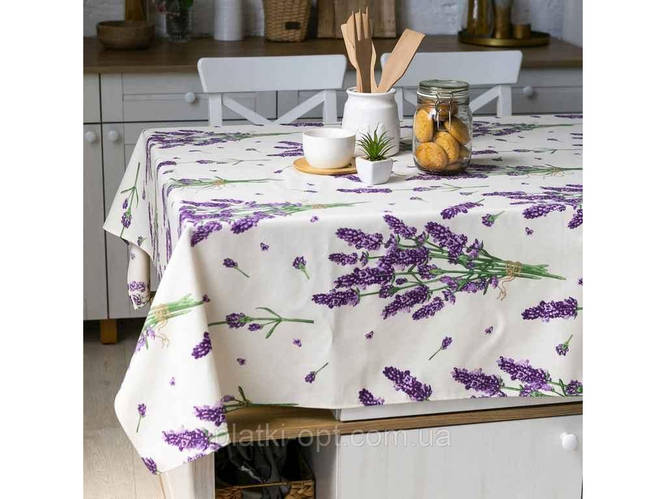 Купить Скатерть для стола 1,2*1,5 с тефлоновым покрытием Лаванда 4 ...