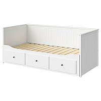 ИКЕА Каркас дивана с 3 выдвижными ящиками HEMNES ХЕМНЭС, 903.493.26, белый