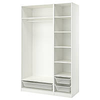 IKEA ПАКС, 693.856.70, Гардероб, комбинация, белый, 150x58x236 см