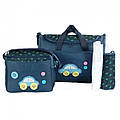 Набор сумок для мамы, набор из 3 сумок для прогулок с ребенком Traum Cute as a Button Синий
