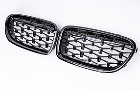 Решітка ноздрі BMW (БМВ) 5 Series (F10, F11) 2010-2017 Унікальна Чорний Глянець