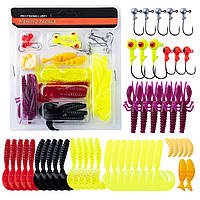 Набор силиконовых рыболовных приманок Pro Fishing Lure Fishing Tackle Set C