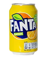 Безалкогольный газированный напиток Fanta Lemon , ж\б , 330 мл