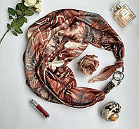 Дизайнерский платок " Королевский Бордо,, коллекция VIP от бренда my scarf, подарок женщине