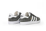 Чоловічі кросівки Adidas Gazelle Grey, сірі кросівки адідас газелі Gray, фото 4