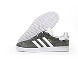 Чоловічі кросівки Adidas Gazelle Grey, сірі кросівки адідас газелі Gray, фото 2