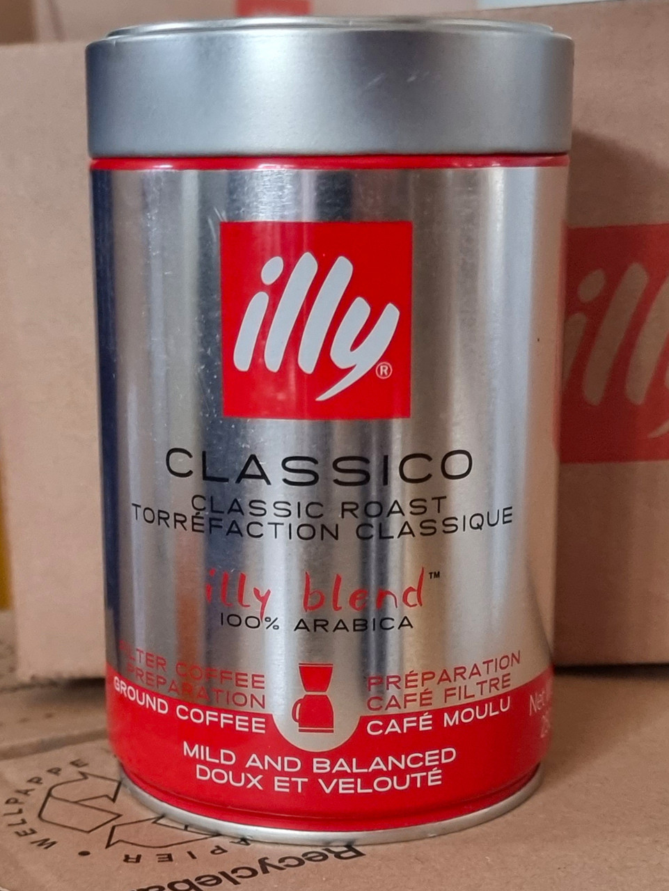 Кава мелена Illy Classico Filter Coffee 100% арабіка 250 г Італія