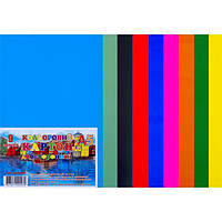 Набір кольорового двостороннього картону А5 на 9 листів Офорт КА5209 в упаковці 5 шт