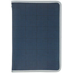 Папка А4 на блискавці, об'ємна, 1804-19-А Tartan Blue