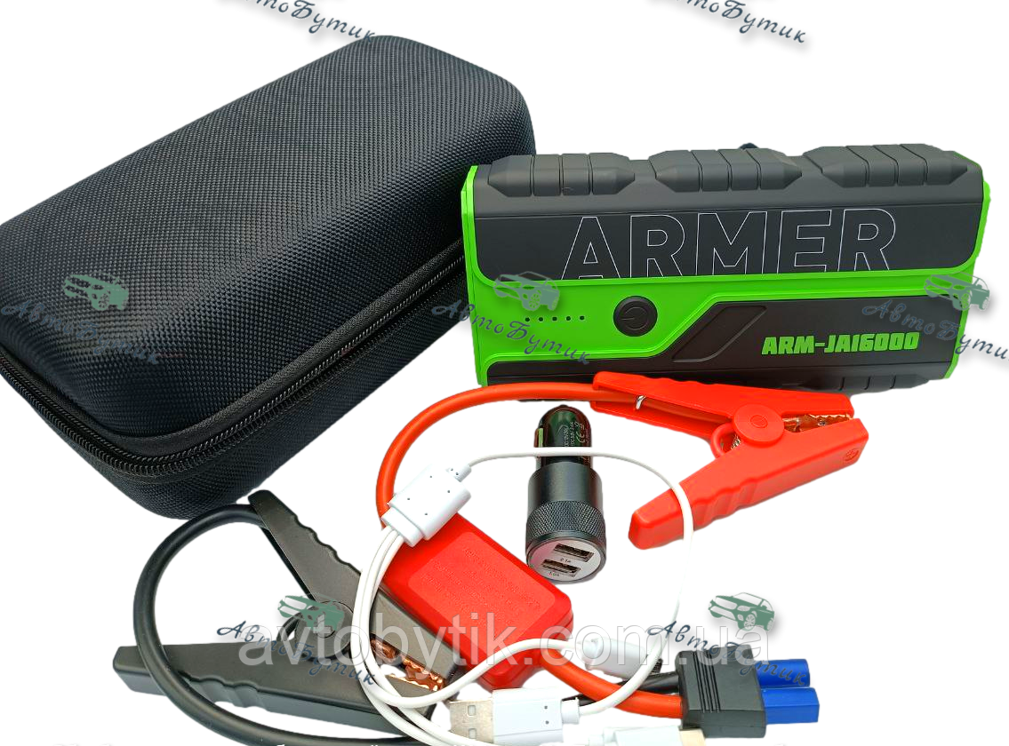 Пускозарядний пристрій автономний — бустер (power booster) 16000 mAh 800A 12V