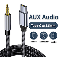 Аудіокабель ViewSonic Aux Type-C (Aux 3.5 - Type-C) (1 м) чорний