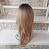 Перука довга з термоволокна мікс блонд омбре CYGJ146-YS10/24ВТ613, фото 4