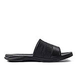 Чоловічі шкіряні літні шльопанці-сланці Jordan, чоловічі чорні капці, шльопанці для чоловіків, фото 9