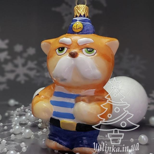 Стеклянная елочная игрушка кот боцман spektrum morozko Snegka Poland yalinka.in.ua Стеклянная елочная игрушка кот боцман spektrum morozko Snegka Poland yalinka.in.ua